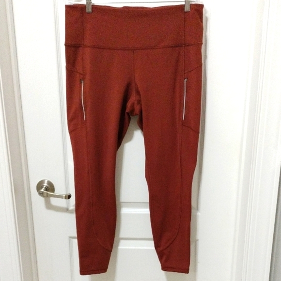 Athleta Rainier Athleisure Rust Pants Size 1X with Pockets - Picture 2 of 8